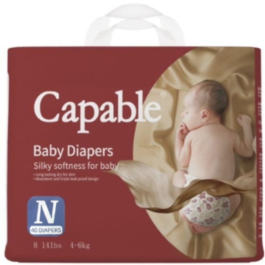 Подгузники Capable Baby Diapers NB, 1, 40 шт